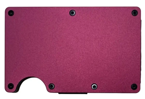 magenta metal wallet