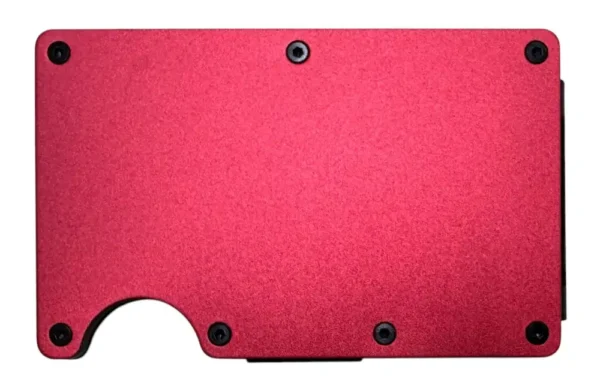 red metal wallet